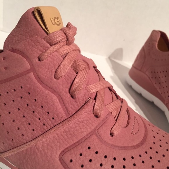 Ugg Tye Pink Dawn Leather Nubuck Leather Sneakers - Picture 6 of 6